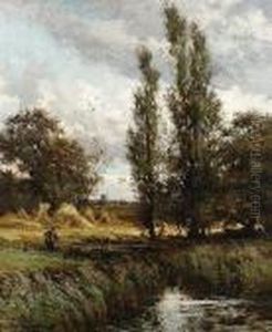 Angler By A Stream Angler By A Stream