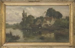 Ducks On A Pond by John Horace Hooper