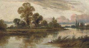 A Summer Evening On The Thames, 
Below Reading; And A Peaceful Dayon The River, Near Pangbourne-on-thames