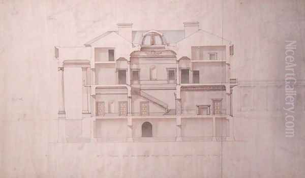 Designs for Lough Crew House, County Meath, Ireland, c.1825 - view 1