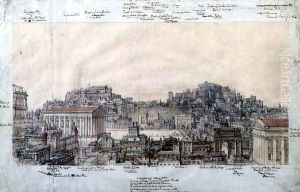 The Reconstruction of Ancient Rome at the Time of the Antonines, c.1819 by Charles Robert Cockerell