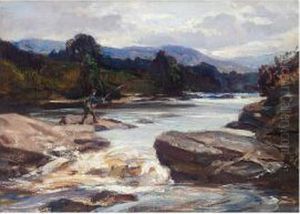 On The River Dochart, Killin by Robert Hope