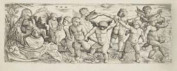Virgin And Child With Cherubs Dancing - view 1