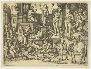 Allegory Of Love<</b> by Hieronymus Hopfer