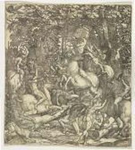 The Battle Of Naked Men<</b> by Hieronymus Hopfer
