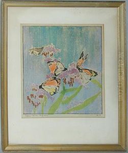 [flowers And Butterflies] by Edna Boies Hopkins