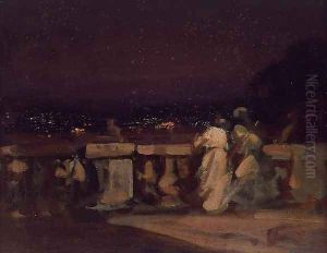 Watching Fireworks at St. Cloud by Louis Charles Auguste Couder