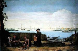 The Fish Sellers by Arentsz van der Cabel