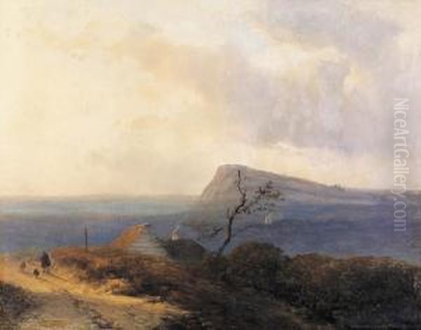 Landschaft Mit Schafer Vor Einer Kohlerei. - view 1