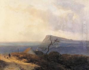 Landschaft Mit Schafer Vor Einer Kohlerei.