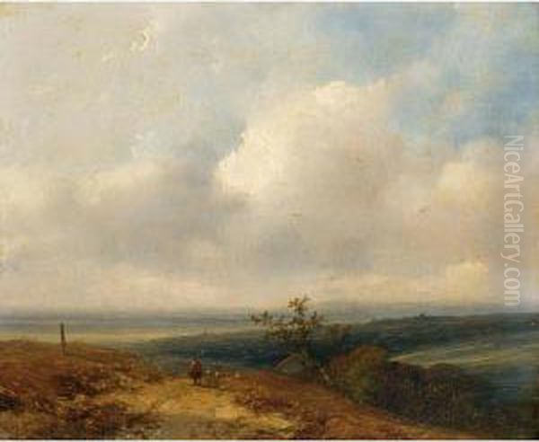 A Shepherd In An Extensive Landscape - view 1