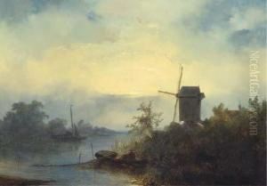 Smoking Eels On A River In Moonlight