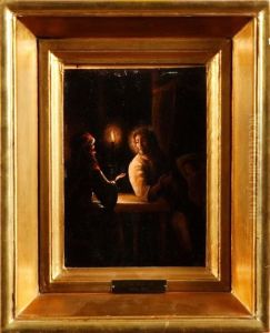 Kristus Hos Nikodemus by Pehr Horberg