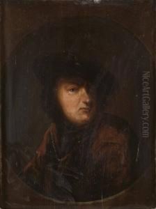 Sjalvportratt I Rembrandts Stil by Pehr Horberg
