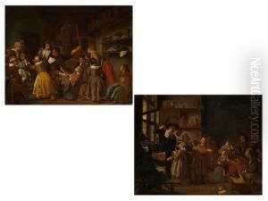 Paar Darstellungen Zur Bestrafung In Derschule by Jan Jozef, the Younger Horemans
