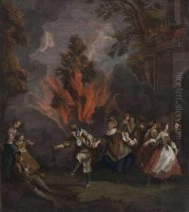 Scene De Fete Lors De La Saint Jean