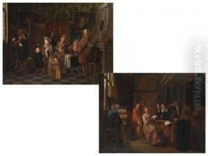 Tischgesellschaften Bei Hausmusik by Jan Jozef, the Younger Horemans