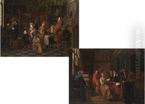 Tischgesellschaften Bei Hausmusik by Jan Josef, the Elder Horemans
