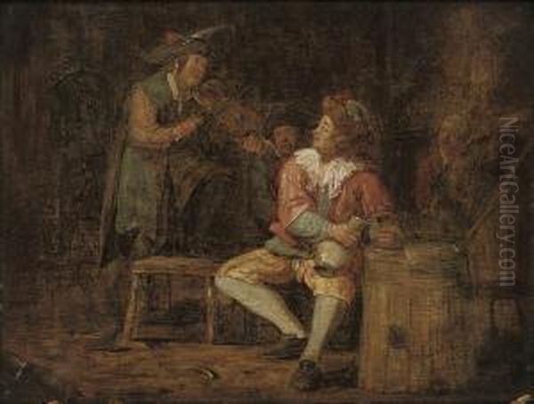A Fiddler And Other Figures In A Tavern - view 1