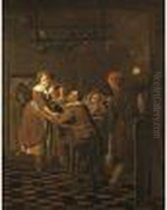Wirtshausszene by Jan Josef, the Elder Horemans