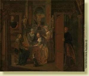 Interieur Anime A L'heure De La Toilette by Jan Josef, the Elder Horemans