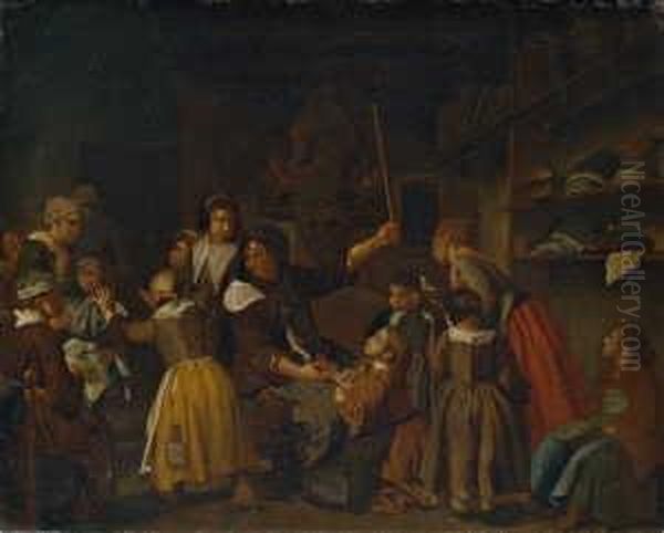 Zwei Schulszenen. 1. Die Knabenschule. 2. Die Madchenschule. - view 1