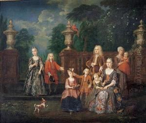 Retrato De Familia En Un Parque by Jan Josef, the Elder Horemans