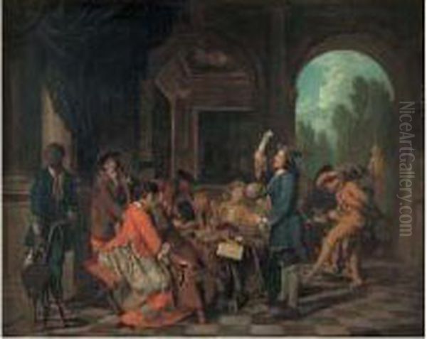 Concert Dans L'entree D'un Palais Classique - view 1