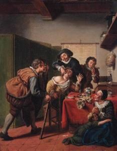 A Dentist's Surgery by Jan Josef, the Elder Horemans