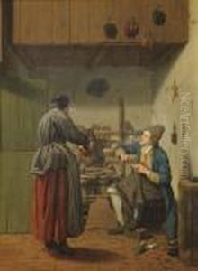 A Cobbler In His Workshop by Jan Jozef, the Younger Horemans