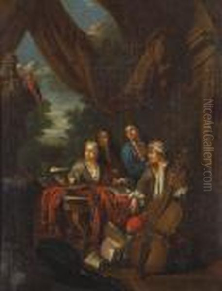 Musicians Seated At A Table - view 1
