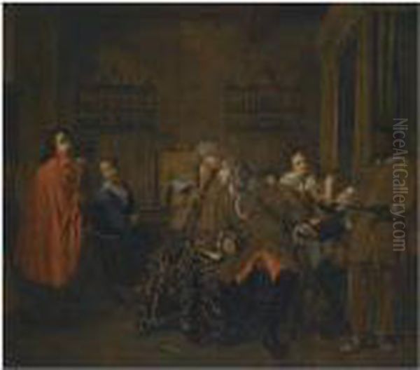 A Musical Party In An Interior - view 1