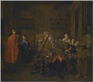 A Musical Party In An Interior by Peter Jacob Horemans