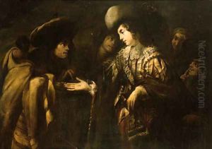 A Gypsy Fortune-teller by Jan Cossiers