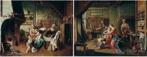 Interiors With The Holy Family, Saint Anne, And Saint John The Baptist