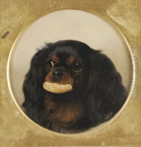 A Spaniel With A Biscuit by George W. Horlor