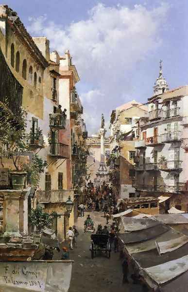 A Busy Thoroughfare, Palermo, Sicily - view 1