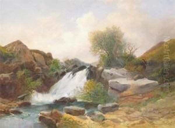 A Huntsman By A Waterfall - view 1