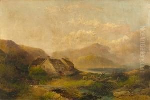 Lake Landscape With Figure Before A Cottage