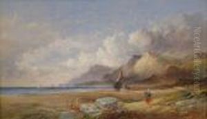 On The Devon Coast Signed 12 X 20in by Joseph Horlor