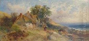 Cottages At Combe, Devon by Joseph Horlor
