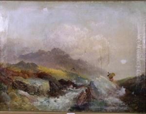 Faggot Gatheringbeside A Rocky Stream by Joseph Horlor