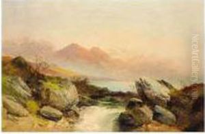 Highland Waterfall In The Morning Mist by Joseph Horlor