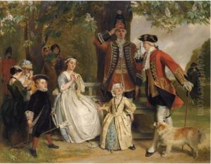 The Unwilling Salute, "discipline Oblige" by John Callcott Horsley