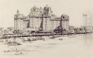 Atlantic City Beach Scene by Earl Horter