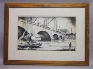Memorial Bridge Under Construction by Earl Horter