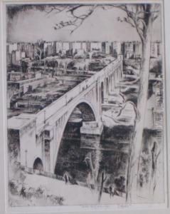 High Bridge, New York by Earl Horter
