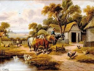 Farmyard Scene by Etty Horton