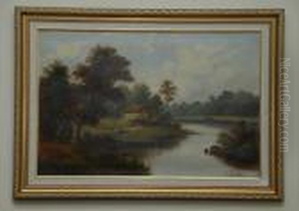Landscape With Cottage And Stream - view 1