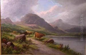 Highland Cattlebeside Loch